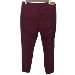 Aeropostale High Waisted Cotton Deep Red Maroon Colored Jegging Jeans Pants
